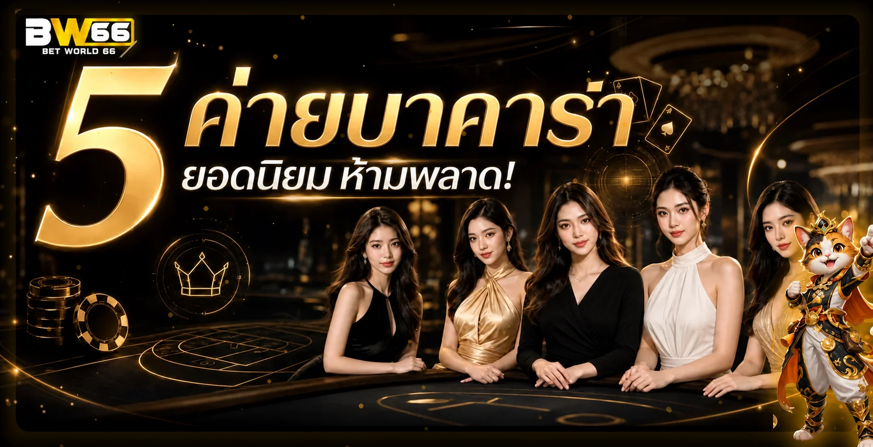 รวม 5 ค่ายบาคาร่าออนไลน์ยอดนิยมบน BW66